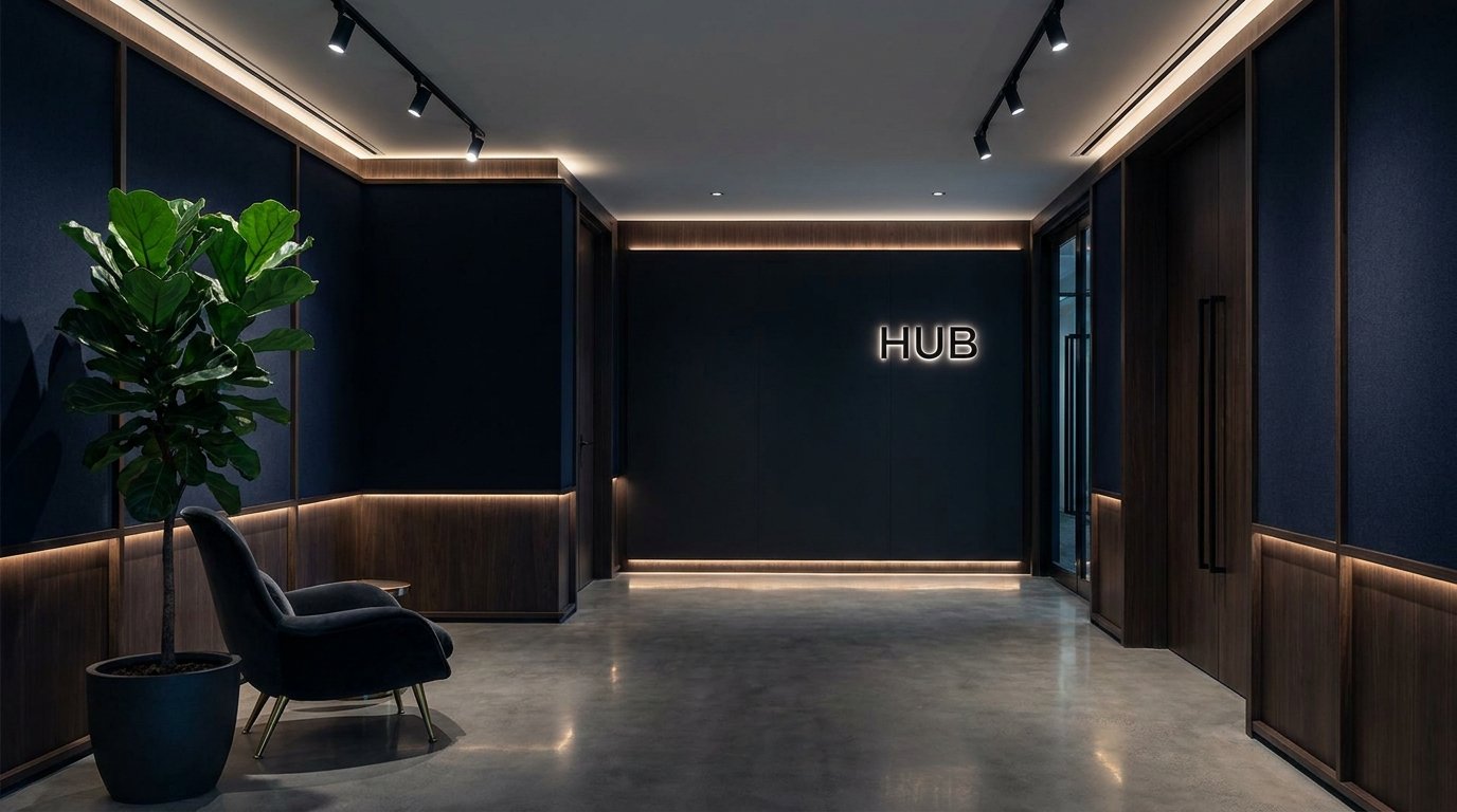 Recepção do escritório da HUB Consultoria Contábil em Uberlândia